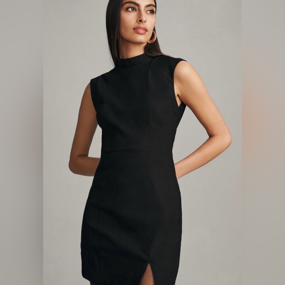 Anthropologie Black Sleeveless Mini Dress XS